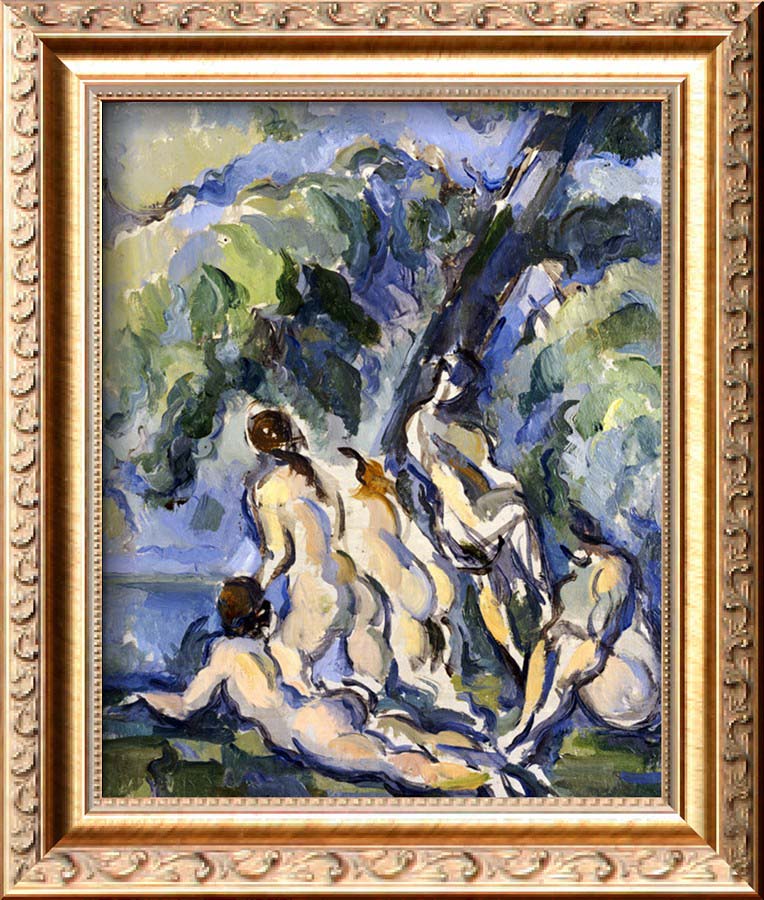Bathing Study for Les Grandes Baigneuses, circa 1902-1906 - Paul Cezanne Painting